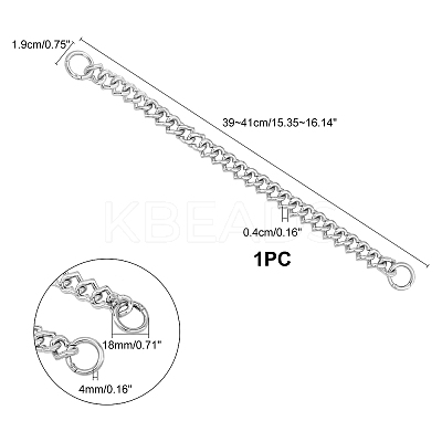Alloy Curb Chain Bag Strap FIND-WH0069-85P-1