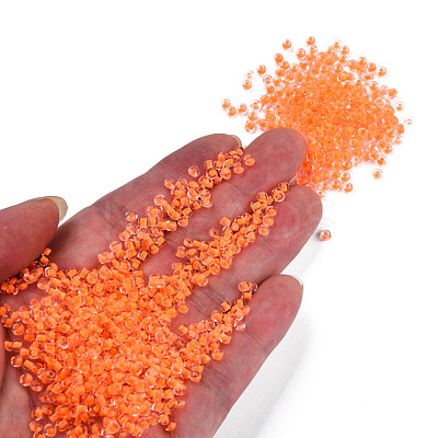 Glow in the Dark Luminous Transparent 8/0 Glass Seed Beads SEED-YWC0001-01C-1