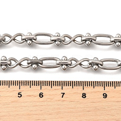 304 Stainless Steel Oval Infinity Link Chain Necklaces for Women Men NJEW-K249-20C-P-1
