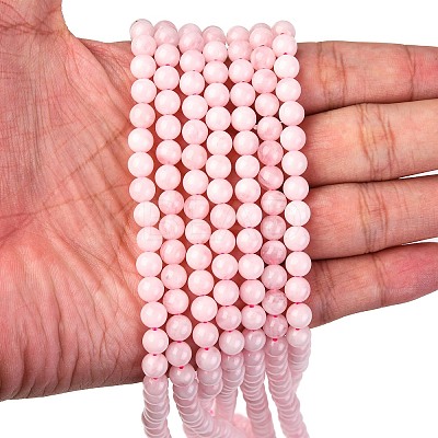 Pink Color Natural Madagascar Rose Quartz Beads Strands LS-G-D655-6mm-1