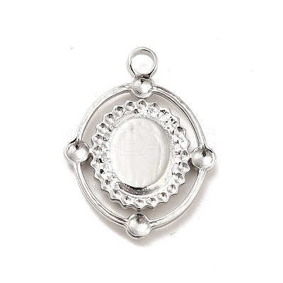Non-Tarnish 304 Stainless Steel Pendant Cabochon Settings STAS-I197-005P-1