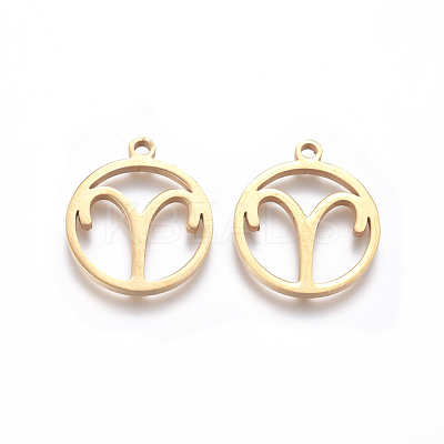 201 Stainless Steel Pendants STAS-D231-05G-1