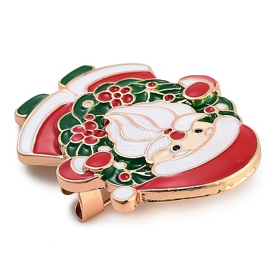 Christmas Theme Alloy Enamel Brooches JEWB-S022-03G-1