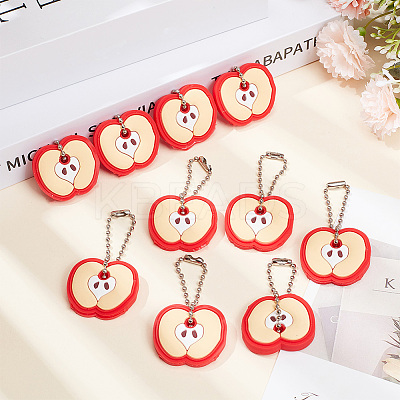 30Pcs PVC Anti-Lost Key Sleeve Pendant Decorations HJEW-GO0001-06-1