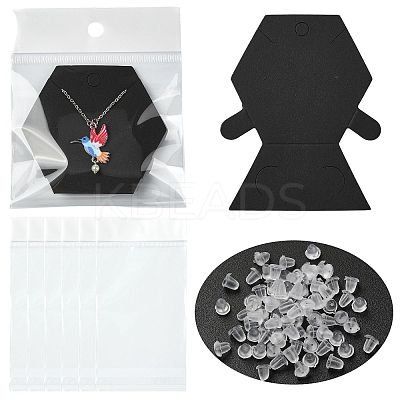 40Pcs Paper Jewelry Display Cards CDIS-FS0001-32A-1