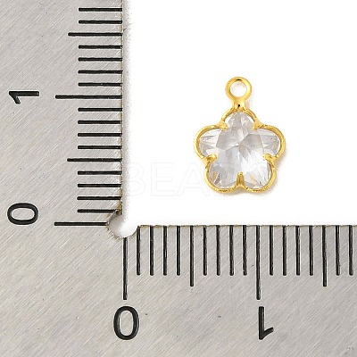Real 18K Gold Plated Rack Plating Brass Micro Pave Cubic Zirconia Pendants Charms KK-S396-05F-1