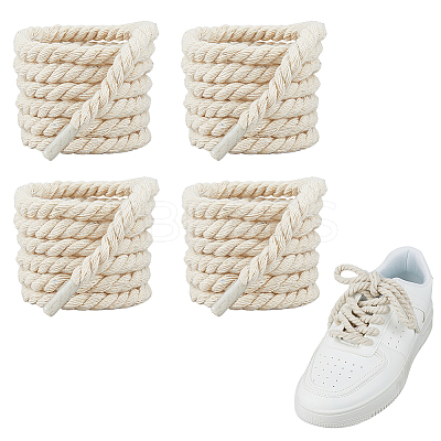 4 Pairs Cotton Shoelaces FIND-FH0012-04C-1