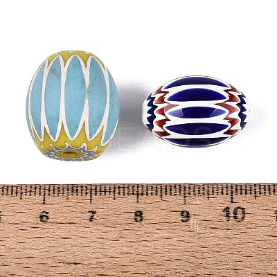 Handmade Millefiori Glass Barrel Beads LA-N002-18-1