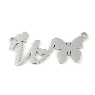 Non-Tarnish 304 Stainless Steel Pendants STAS-L279-002P-W-1