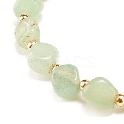 Natural Green Aventurine Round Beaded Stretch Bracelet BJEW-JB08197-03-1