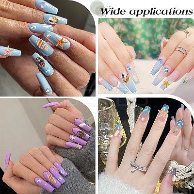 Ocean Theme Natural Shell & Resin & Plastic & Alloy Nail Art Decoration MRMJ-CP0001-34E-1