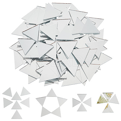150Pcs Glass Mirror Mosaic Tiles DIY-OC0011-75A-1