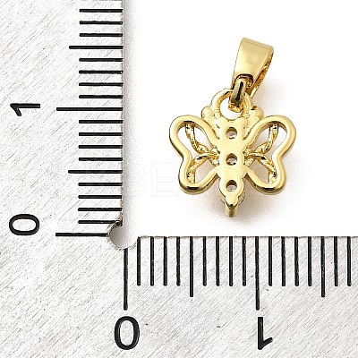Brass Micro Pave Cubic Zirconia Pendants KK-Z093-06G-1