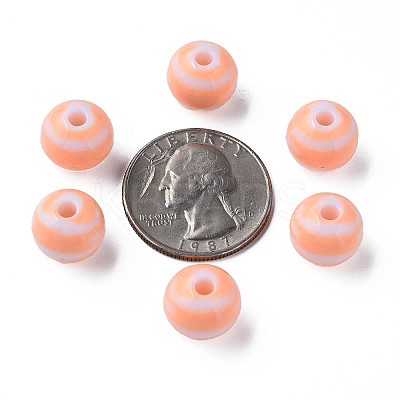 Opaque Striped Acrylic Beads LS-MACR-S373-27A-08-1