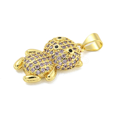 Brass Micro Pave Cubic Zirconia Pendants KK-R159-20C-G-1