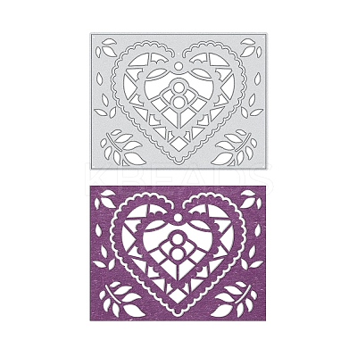 Heart Carbon Steel Cutting Dies Stencils DIY-WH0170-061-1