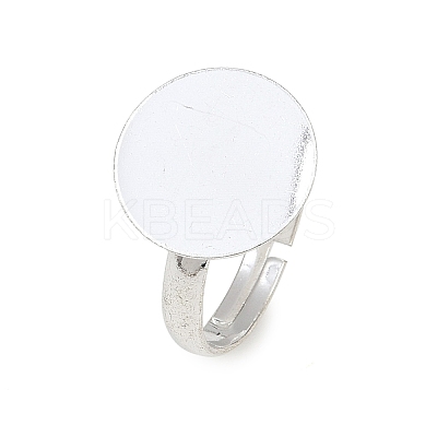 Brass Pad Ring Bases KK-EC022-14mm-S-RS-1