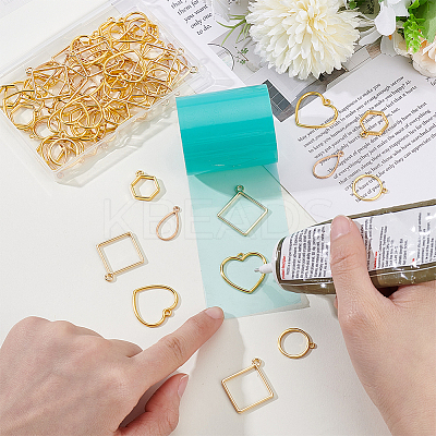 100Pcs 5 Styles Alloy Pendants FIND-GA0006-61-1