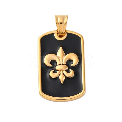 304 Stainless Steel Enamel Pendants STAS-U043-06B-G-1