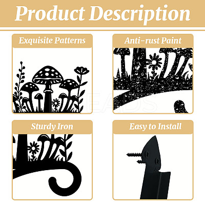 Iron Hanging Plant Hanger Bracket HJEW-WH0095-006-1