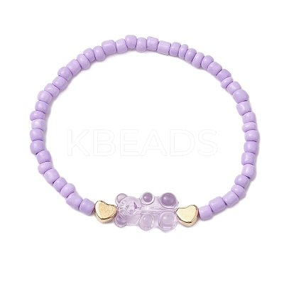 8Pcs 8 Colors Glass Seed Beads Stretch Bracelet Sets BJEW-JB11234-1