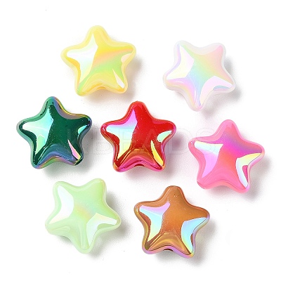 UV Plated Acrylic Beads X-SACR-G034-01-1