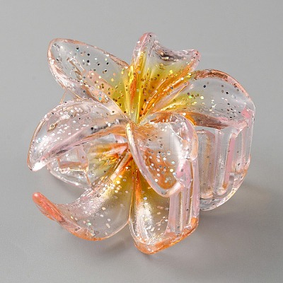Glitter Transparent Plastic Claw Hair Clips for Woman Girls Thick Hair PHAR-WH0017-08E-1