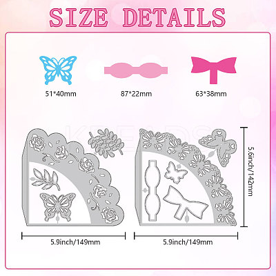 Carbon Steel Cutting Dies Stencils DIY-WH0309-1815-1