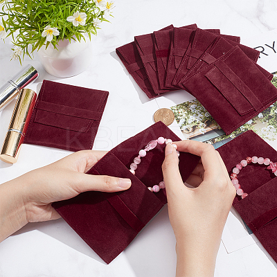 Velvet Jewelry Flap Pouches ABAG-WH0038-43A-1
