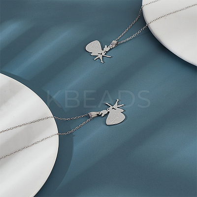 2Pcs 304 Stainless Steel Pendants STAS-LP0003-77-1