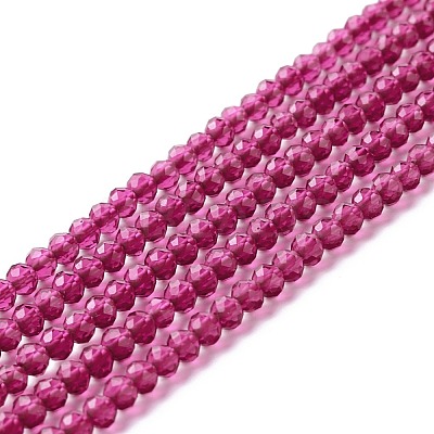 Transparent Glass Beads Strands GLAA-C019-01B-02-1