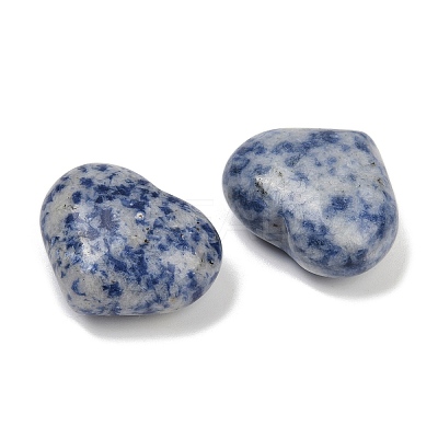 Heart Natural Blue Spot Jasper Palm Stones G-C186-02J-1
