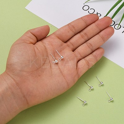 925 Sterling Silver Stud Earring Findings STER-S002-49-1