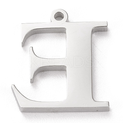 Tarnish Resistant 304 Stainless Steel Letter Pendant Rhinestone Settings LS-STAS-J028-01E-1
