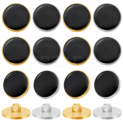 100Pcs 2 Colors Plastic Shank Buttons BUTT-GA0001-12B-1