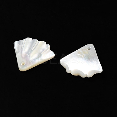 Natural White Shell Charms SSHEL-M022-08-1
