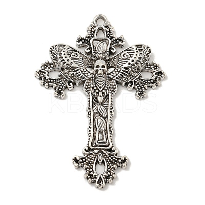 Tibetan Style Alloy Big Pendants TIBE-L013-02AS-04-1