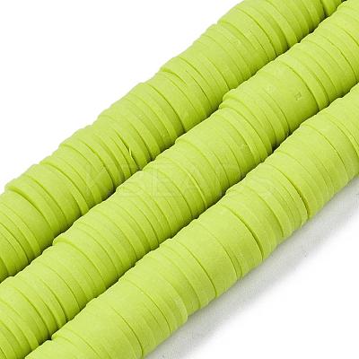 Flat Round Handmade Polymer Clay Beads CLAY-R067-12mm-10-1