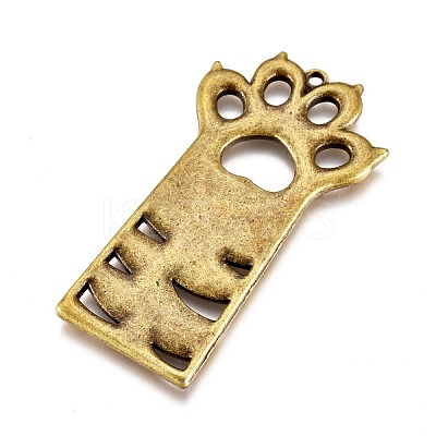 Alloy Open Back Bezel Pendants PALLOY-M184-01AB-RS-1