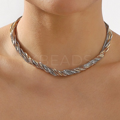 Iron Box Chain Necklaces NJEW-U046-03GP-1
