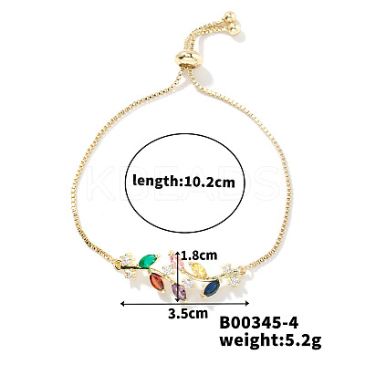 Fashionable European and American Style Rhinestone Slider Bracelets MB3547-4-1