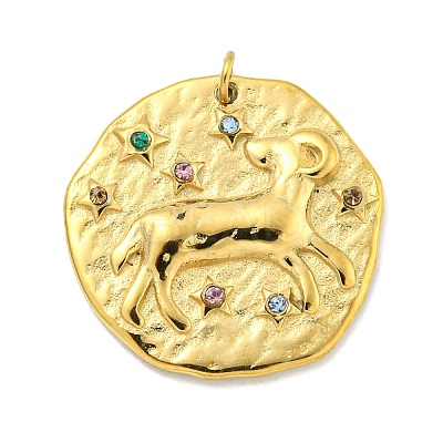 Real 18K Gold Plated PVD Vacuum Plating 304 Stainless Steel Pendants STAS-L278-003G-01-1