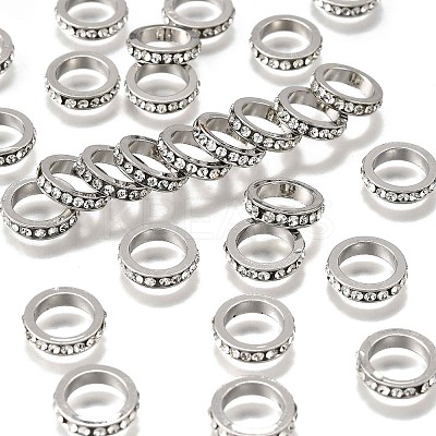 Brass Rhinestone Spacer Beads RB-H252-01P-1