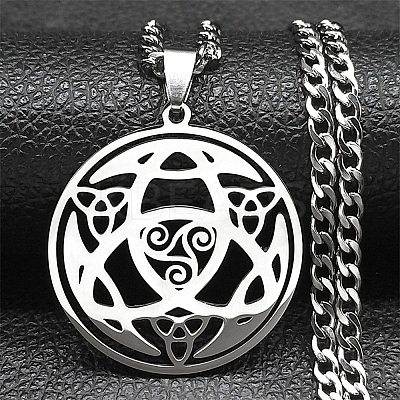 304 Stainless Steel Enamel Necklaces NJEW-Q338-08P-1