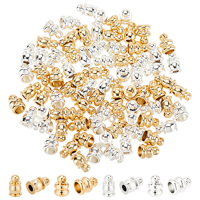 80Pcs 4 Style Brass Cord Ends KK-AR0002-53-1
