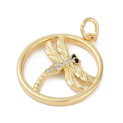 Rack Plating Brass Micro Pave Cubic Zirconia Pendants KK-H509-10G-01-1