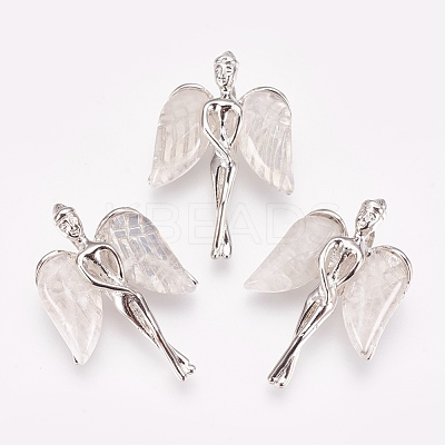Natural Quartz Crystal Pendants X-KK-G346-02C-1