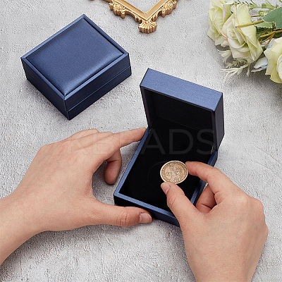 Rectangel PU Imitation Leather Coin Storage Boxes CON-WH0086-102B-02-1
