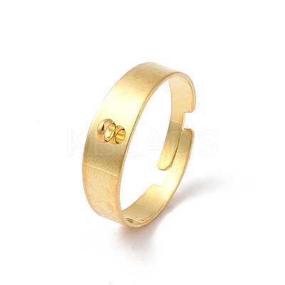 304 Stainless Steel Open Cuff Rings Findings STAS-K278-02G-1