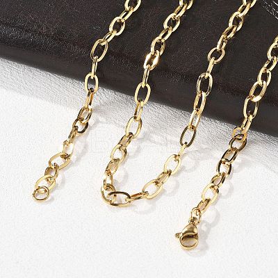 304 Stainless Steel Cable Chain Necklace Making X-STAS-A028-N091G-1